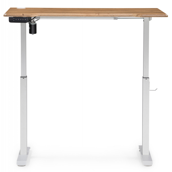 Прямые компьютерные столы, Компьютерный стол Маркос с механизмом подъема 120х75х75, белый