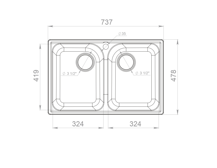 Кухонные мойки, Мойка GranFest QUARZ Z15