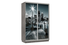 Шкафы-купе 2-х дверные, Шкаф-купе Премьер Лайт 01 Ф-1356 двухдверный