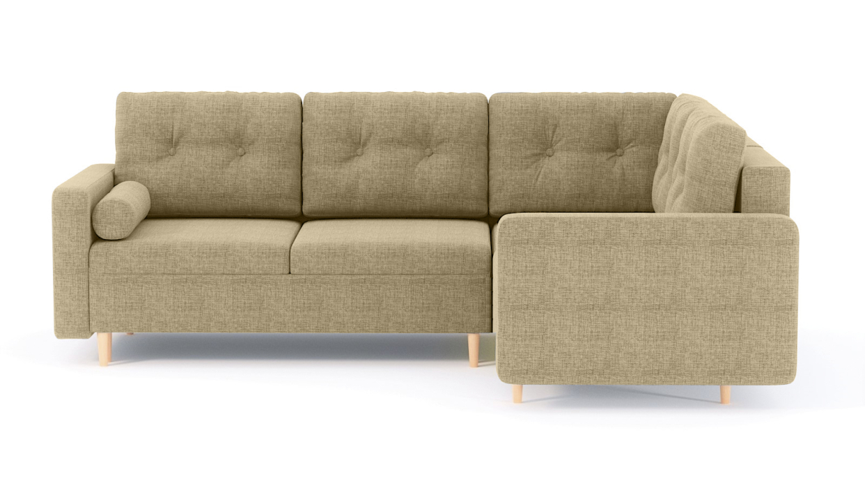 Диваны угловые в гостиную, Диван-кровать угловой еврокнижка-пантограф Белфаст модульный, рогожка