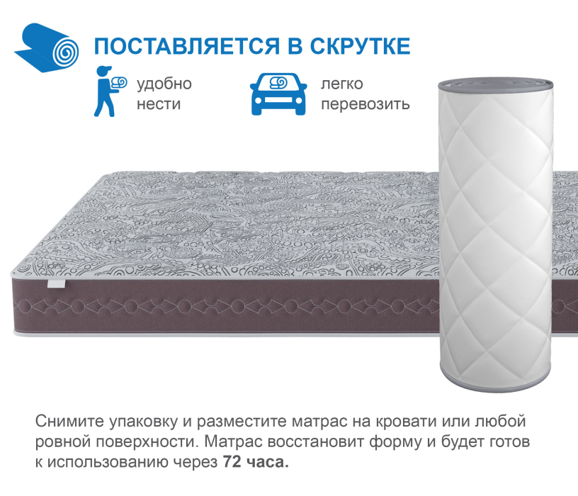 В скрутке, Матрас Здоровый сон-Макс в скрутке 1200х2000