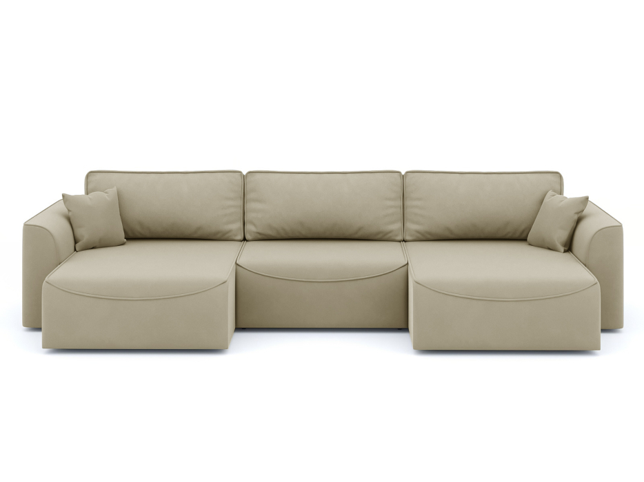 Диваны угловые в гостиную, Диван-кровать П-образный Рафаэль еврокнижка НПБ, велюр