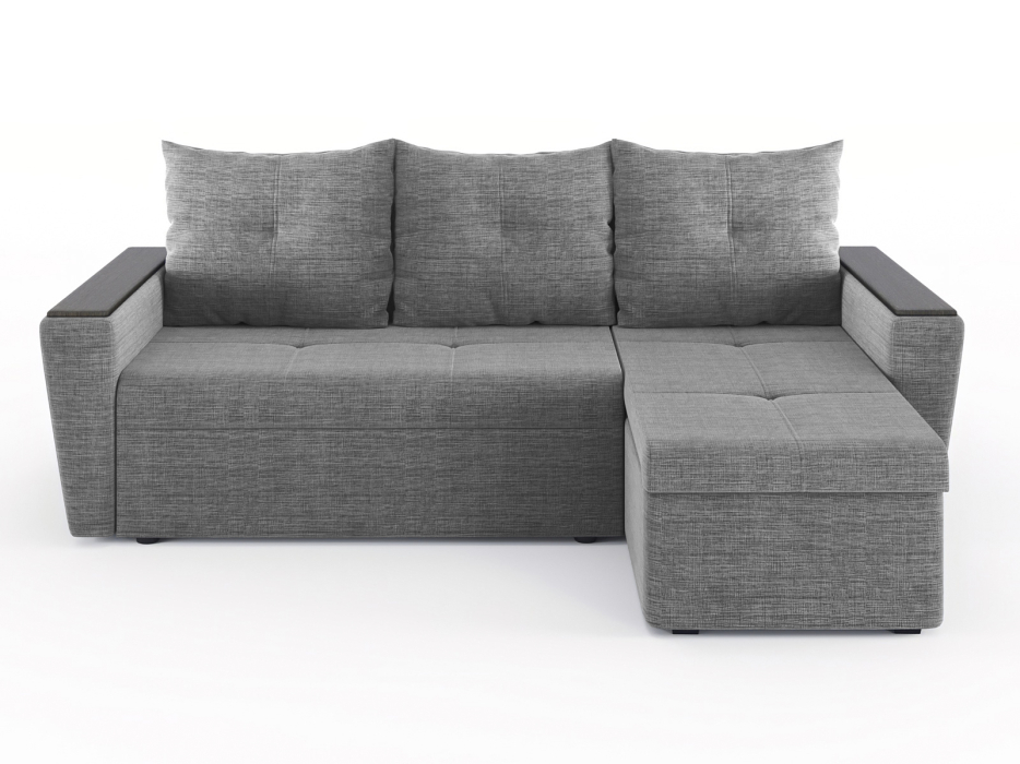 Диваны угловые в гостиную, Диван-кровать угловой Дубай Майами еврокнижка трехсекционная, рогожка Люкс