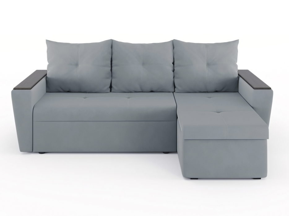 Диваны угловые в гостиную, Диван-кровать угловой Дубай Майами еврокнижка трехсекционная, велюр