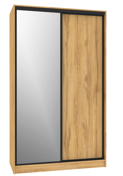 Шкафы-купе 2-х дверные, Шкаф-купе 2-дв  Домашний 1350 зеркало/лдсп  (в2295*ш1350*г595)