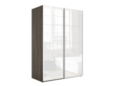 Шкафы-купе 2-х дверные, Шкаф-купе Эста Стекло белое+Стекло белое 160х66х240