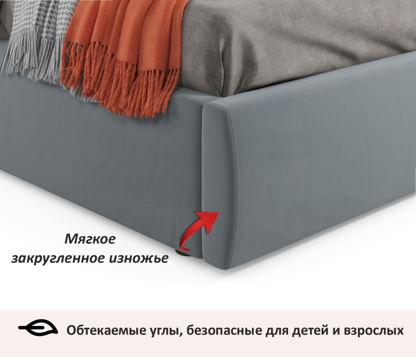 Кровати 160 см, Мягкая кровать Selesta 1600 с подъемным механизмом