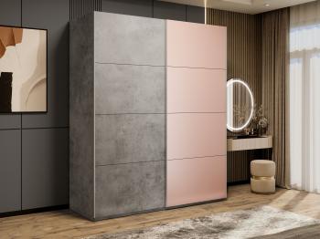 Шкаф-купе Эста 2-х дверный ДСП/Стекла пудра/Доводчик 160х66х240