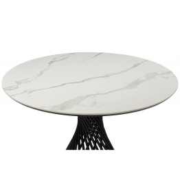 Керамический стол Вивиен 110 (чёрная нога)