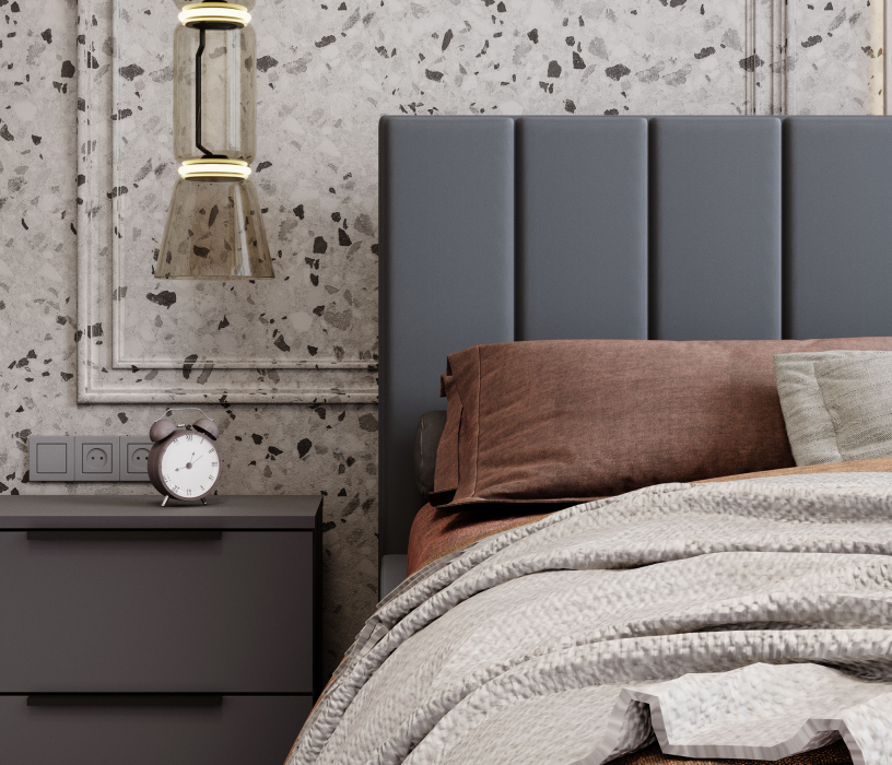 Мягкая кровать, Кровать Аурелия 1,2 с ПМ