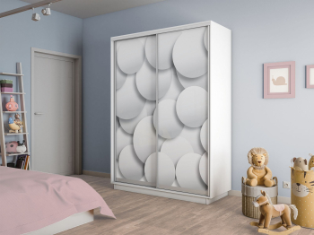 Шкаф-купе Экспресс 2-х дверный Фотопечать Шары Стекла 140х60х240