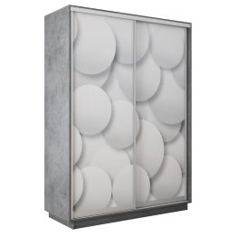 Шкаф-купе Экспресс 2-х дверный Фотопечать Шары Стекла 120х60х220