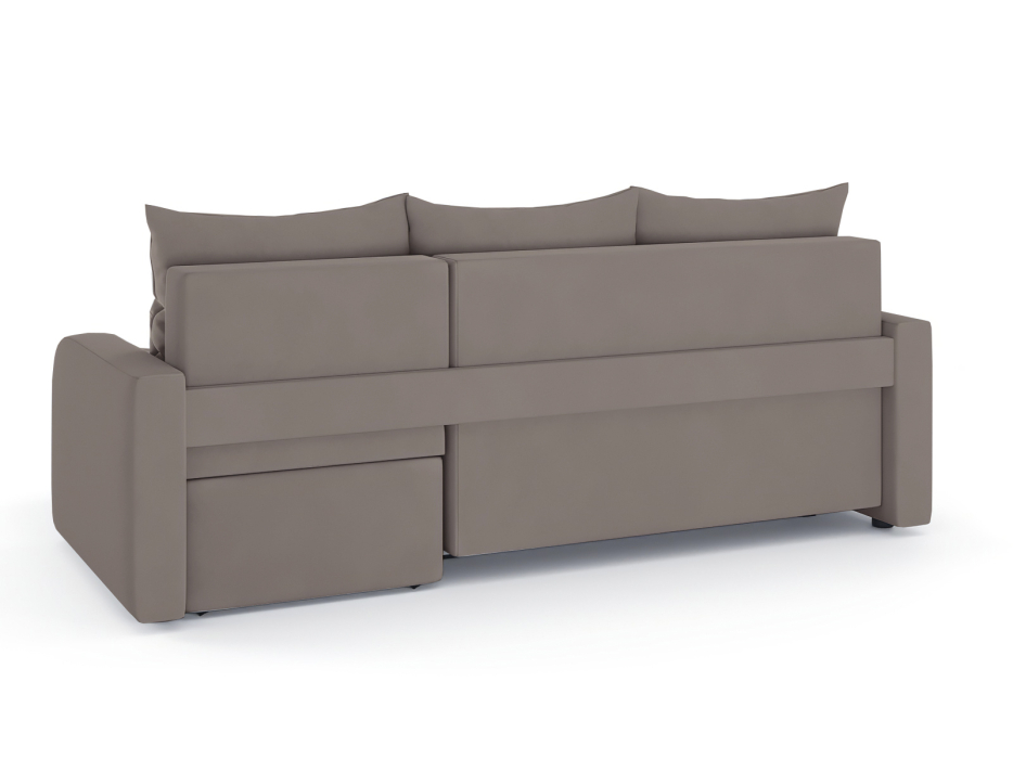 Диваны угловые в гостиную, Диван-кровать угловой Мини Люкс трехсекционная еврокнижка, велюр