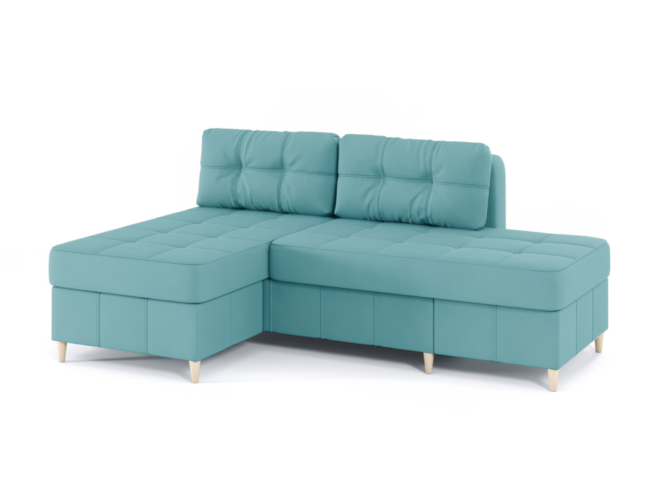 Диваны угловые в гостиную, Диван-кровать угловой Оливер Люкс 2 еврокнижка-трансформер, велюр