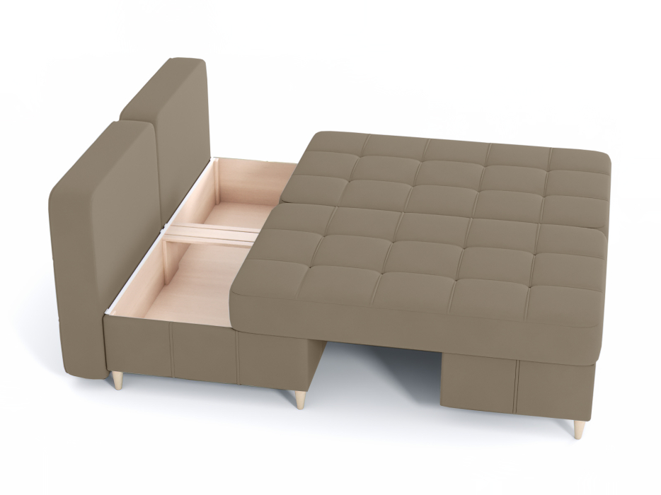 Диваны угловые в гостиную, Диван-кровать угловой Оливер Люкс 2 еврокнижка-трансформер, велюр