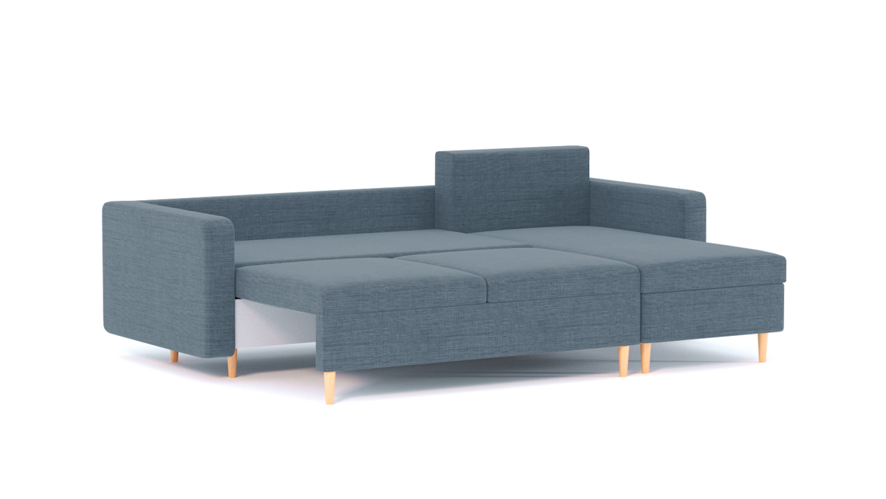 Диваны угловые в гостиную, Диван-кровать угловой еврокнижка-пантограф Белфаст, рогожка