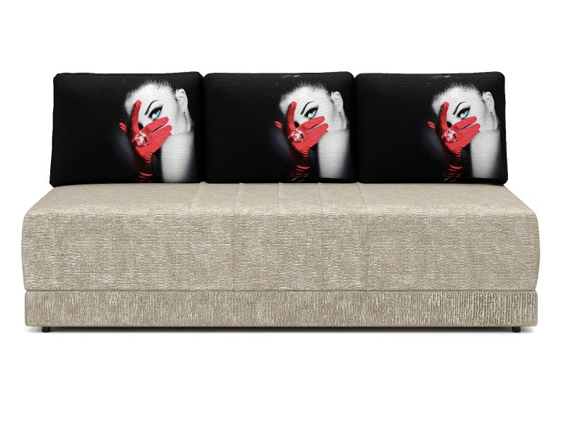 Диваны прямые, Диван-кровать Страйк, еврокнижка, велюр