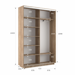 Шкаф-купе Экспресс 2-х дверный Фотопечать Шары Стекла 140х45х240