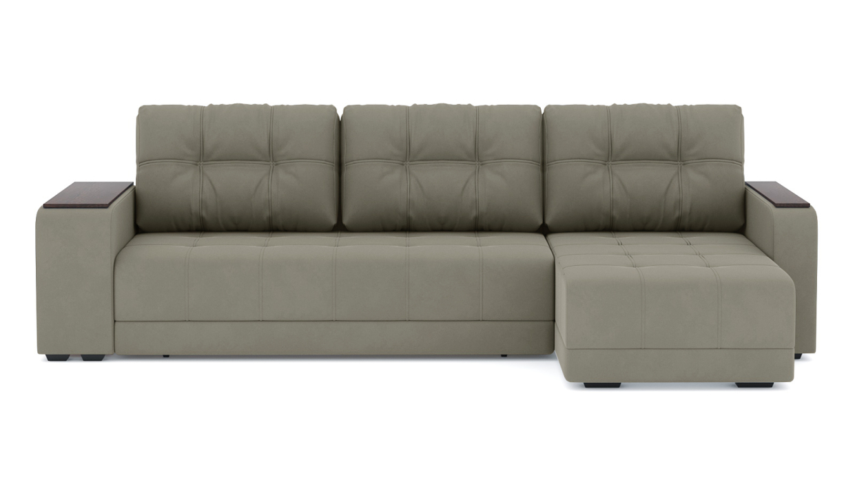 Диваны угловые в гостиную, Диван-кровать угловой Милан ПБ еврокнижка, велюр