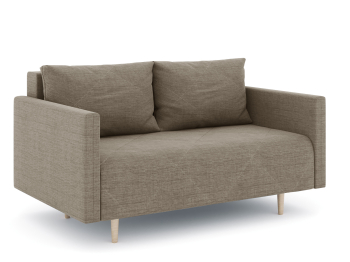 Диван прямой нераскладной Милли мини 2-х  местный с подлокотниками, рогожка Люкс