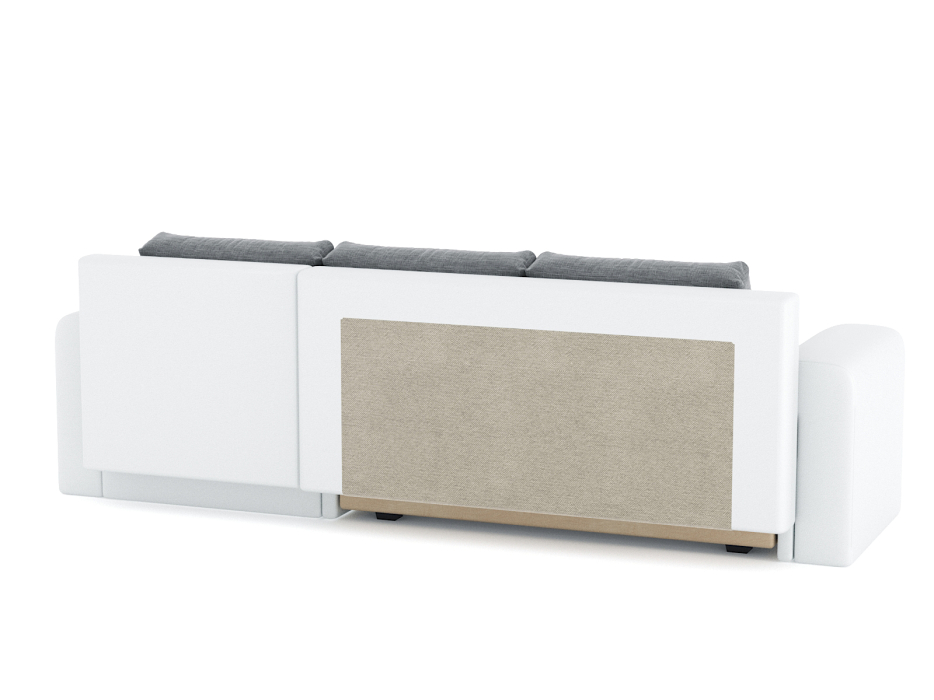 Диваны угловые в гостиную, Диван-кровать угловой Кормак с подлокотниками, рогожка +кож. зам.