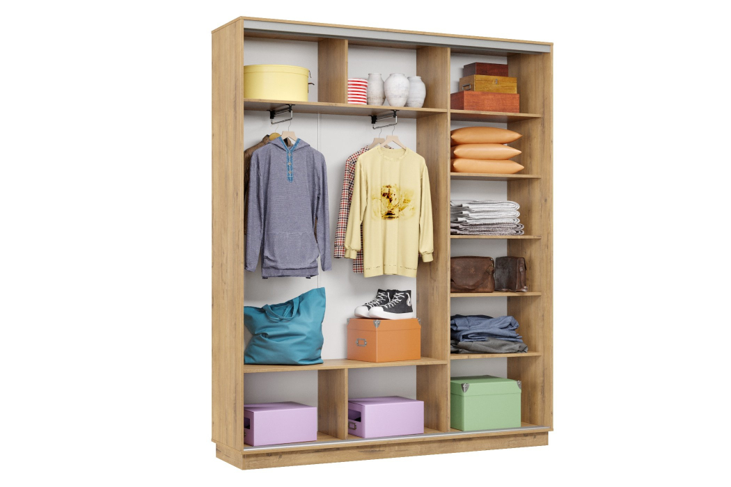 Шкафы-купе 3-х дверные, Шкаф-купе Премьер Лайт 23 (08;11;08) трехдверный