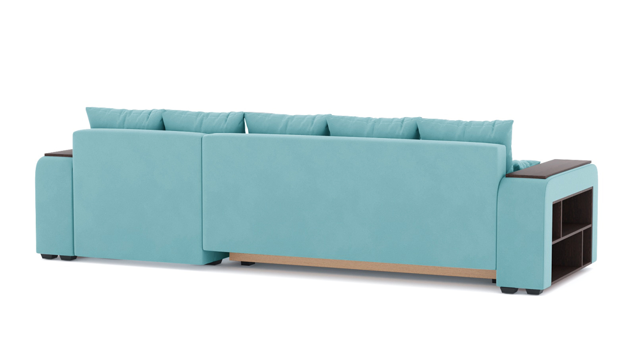 Диваны угловые в гостиную, Диван-кровать угловой Дубай еврокнижка, велюр