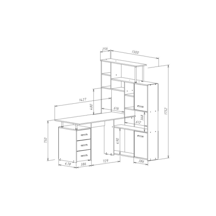 Угловые, Стол компьютерный КС-15 правый
