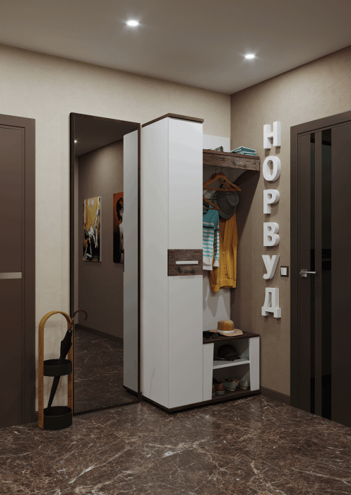 Модульные прихожие, Норвуд 73 Шкаф для обуви