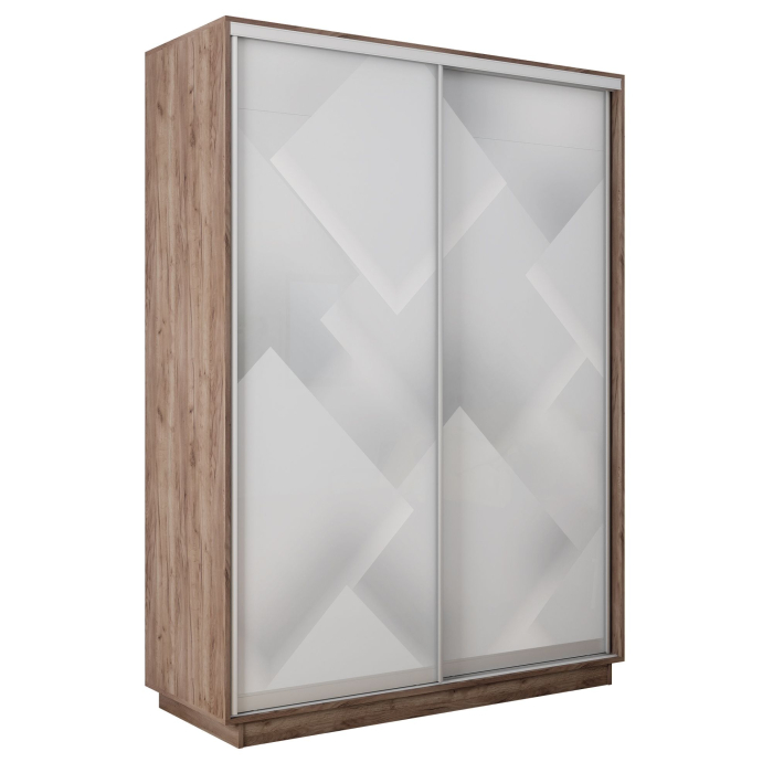 Шкафы-купе 2-х дверные, Шкаф-купе Экспресс 2-х дверный Фотопечать Квадрат Стекла 120х45х220