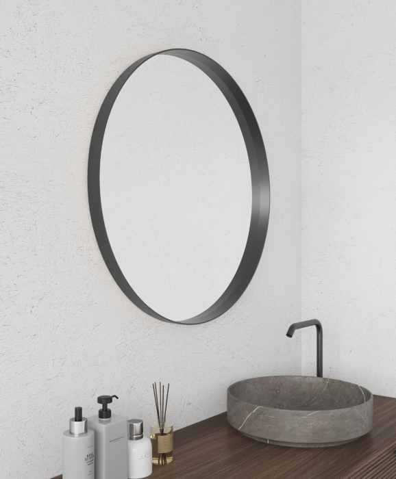 Зеркала в спальню, Дизайнерское настенное зеркало GENGLASS Rauntel M в металлической раме