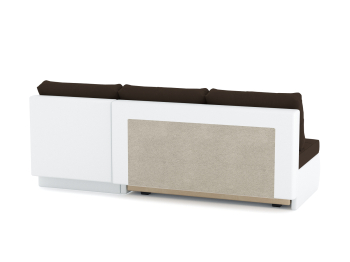 Диван-кровать угловой Кормак без подлокотников, велюр /кож.зам