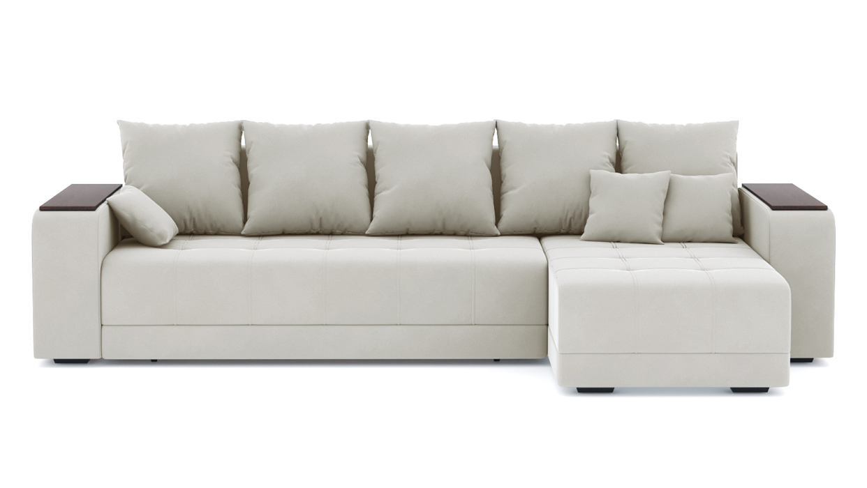 Диваны угловые в гостиную, Диван-кровать угловой Дубай еврокнижка, велюр