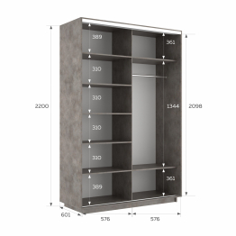 Шкаф-купе Экспресс 2-х дверный Фотопечать Калейдоскоп Стекла 120х60х220