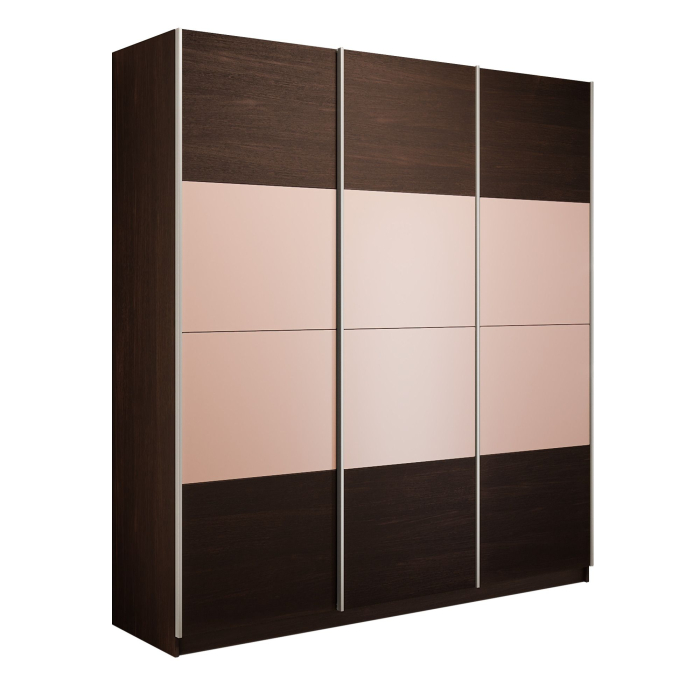 Шкафы-купе 3-х дверные, Шкаф-купе Эста 3-х дверный ДСП/Стекла пудра/Доводчик 240х66х240