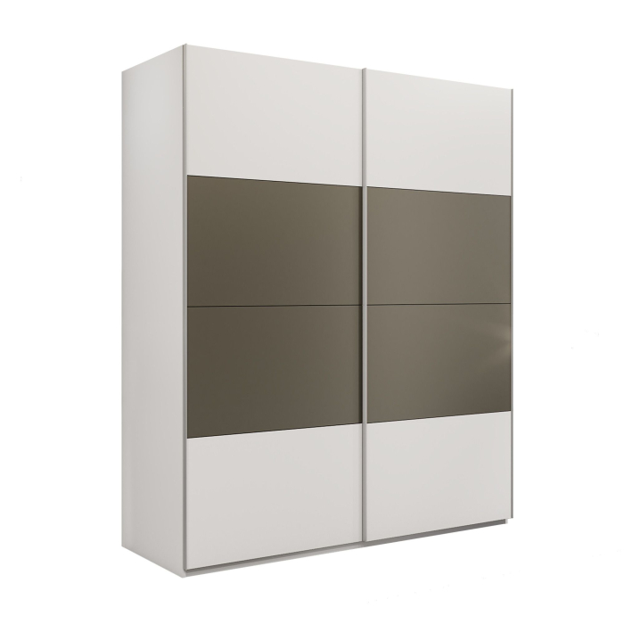 Шкафы-купе 2-х дверные, Шкаф-купе Эста 2-х дверный ДСП/Стекла хаки/Доводчик 180х66х240