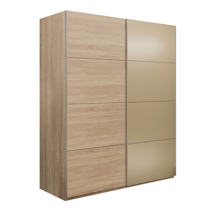 Шкафы-купе 2-х дверные, Шкаф-купе Эста 2-х дверный ДСП/Стекла фисташка/Доводчик 180х66х240