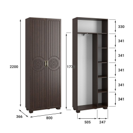 Шкаф «Монблан» МБ-21К