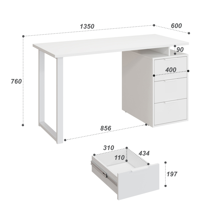 Прямые, Стол письменный С-416