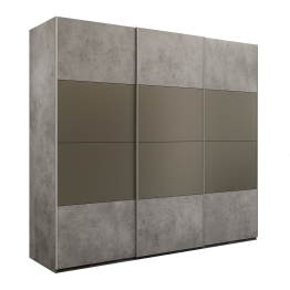 Шкаф-купе Эста 3-х дверный ДСП/Стекла хаки/Доводчик 240х66х240