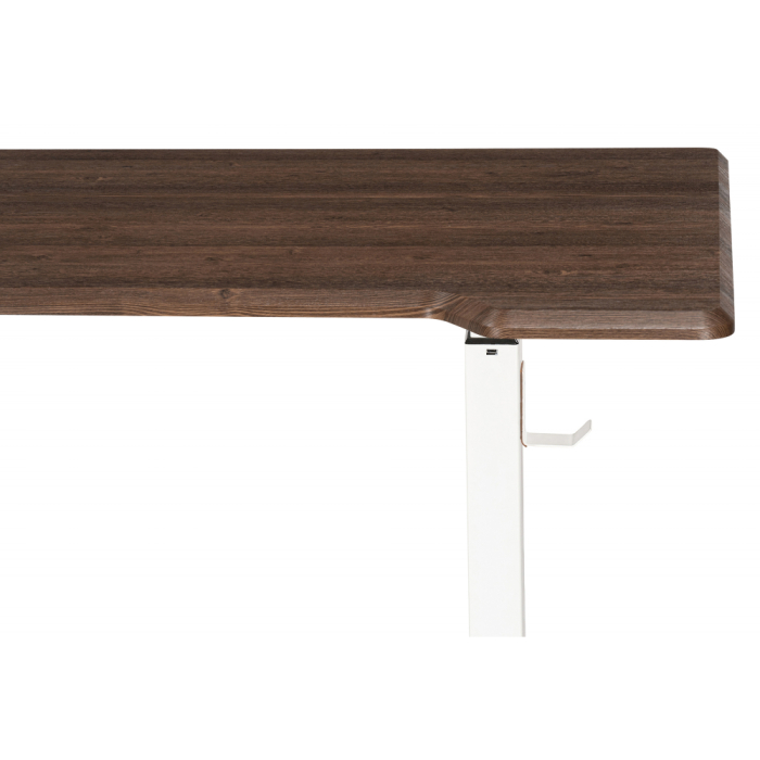 Прямые компьютерные столы, Компьютерный стол Маркос с механизмом подъема 140х80х75, белый