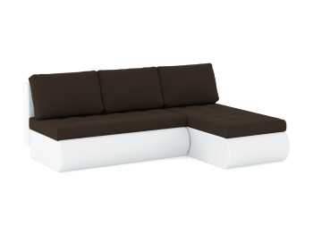 Диван-кровать угловой Кормак без подлокотников, велюр /кож.зам
