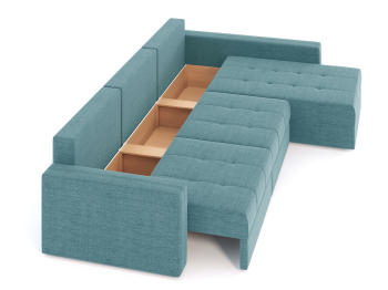 Диван-кровать угловой Брест 3 секции еврокнижка, рогожка