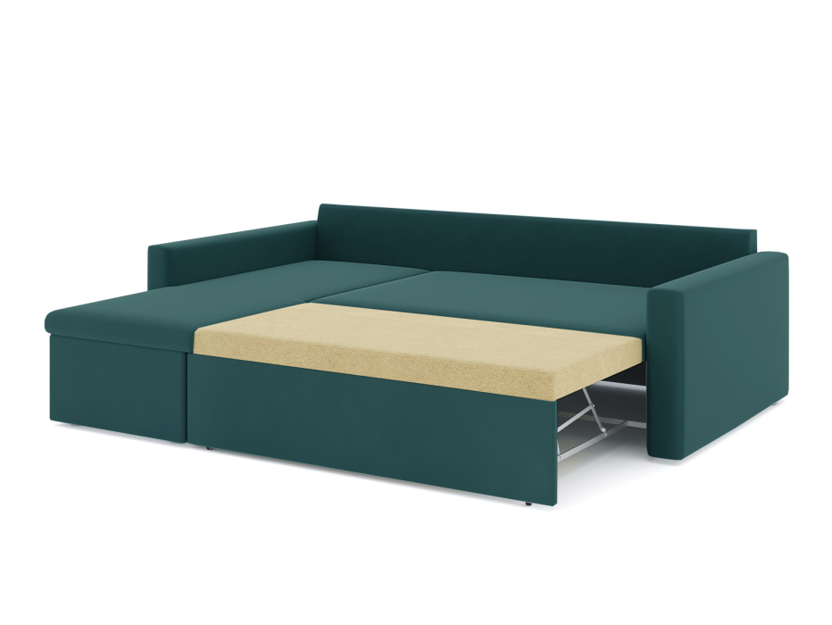 Диваны угловые в гостиную, Диван-кровать угловой Турин дельфин, велюр