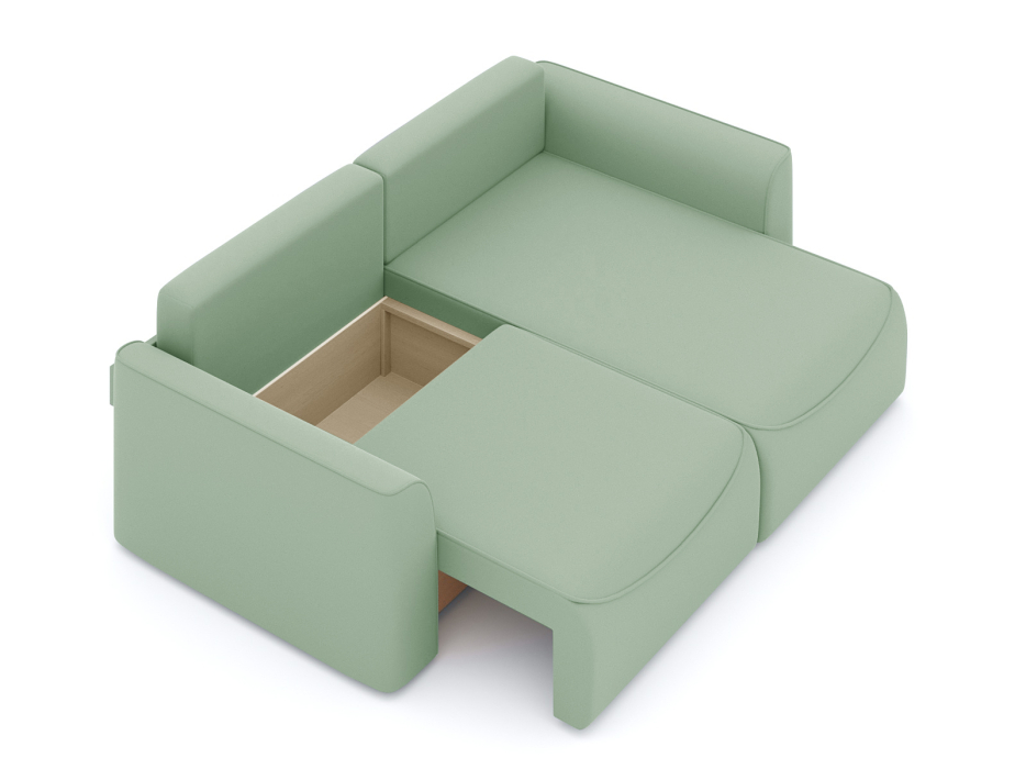 Мягкая мебель, Диван-кровать угловой Рафаэль еврокнижка НПБ, велюр