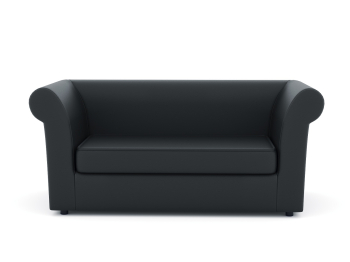 Диван офисный без механизма, искусственная кожа