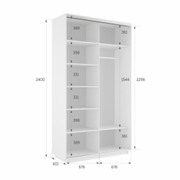 Шкаф-купе Экспресс 2-х дверный Фотопечать Ленты Стекла 140х60х240