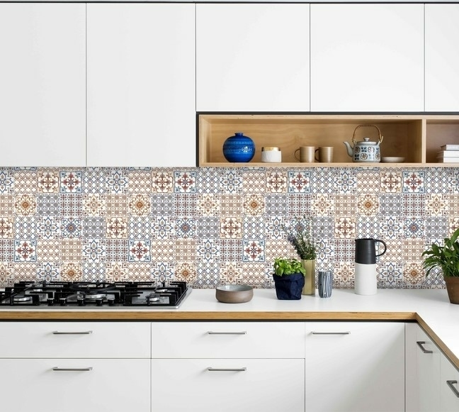 Стеновые панели из АБС-пластика, Кухонный фартук Восточная плитка 2000x600x1.5 мм глянец