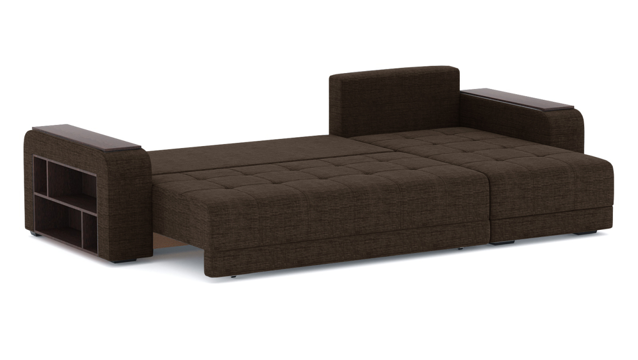 Диваны угловые в гостиную, Диван-кровать угловой Дубай еврокнижка, рогожка