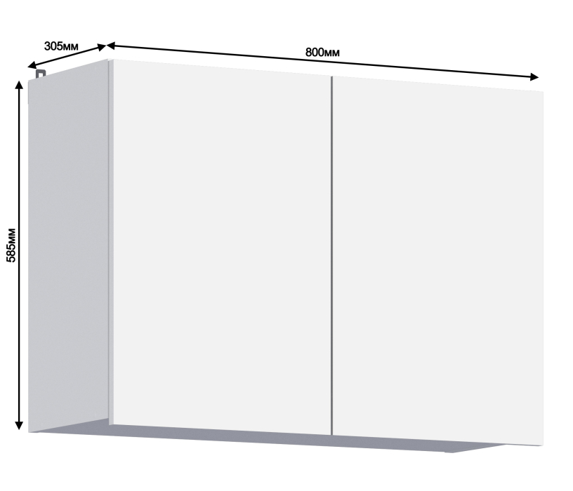 Леон, Леон шкаф навесной 2 дв 80х59 см